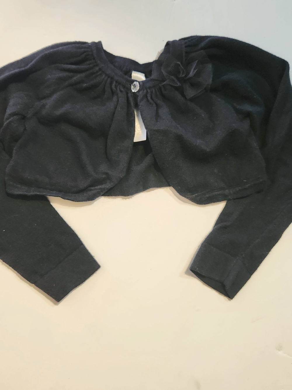 💜Cherokee Girl's Black Cotton Bolero Size:  3T